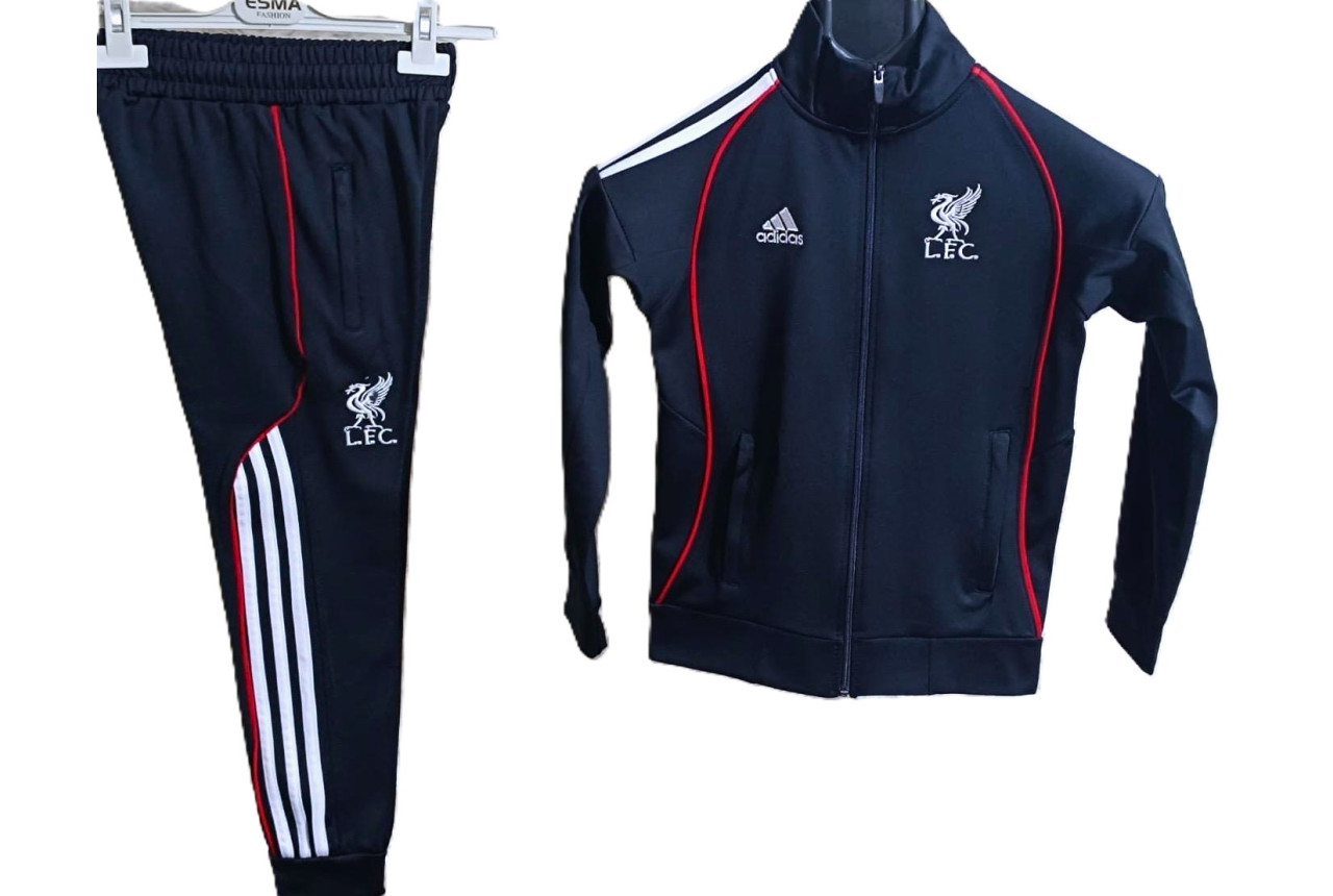 8440 Детски футболен екип Liverpool F.C.  черно бяло и червено